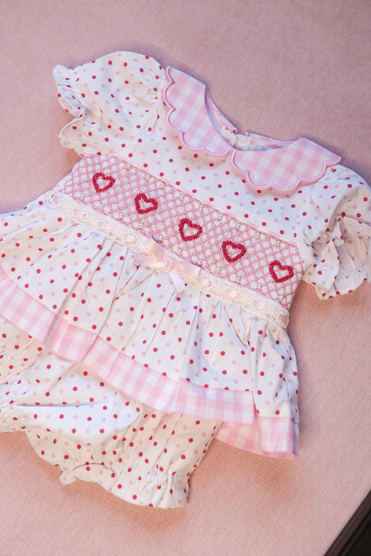 PO2: Valentines Collection “Pearls & Kisses” Diaper Set