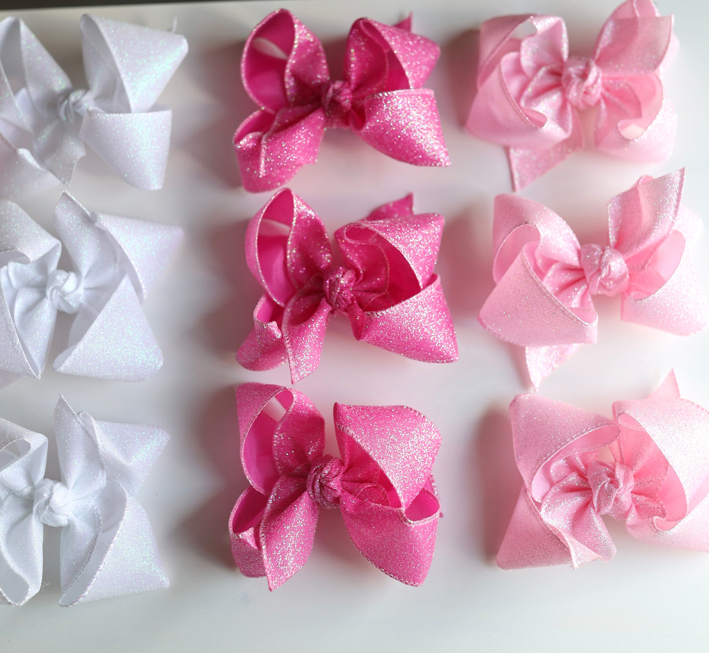 LIGHT PINK Glitter Hair Bow