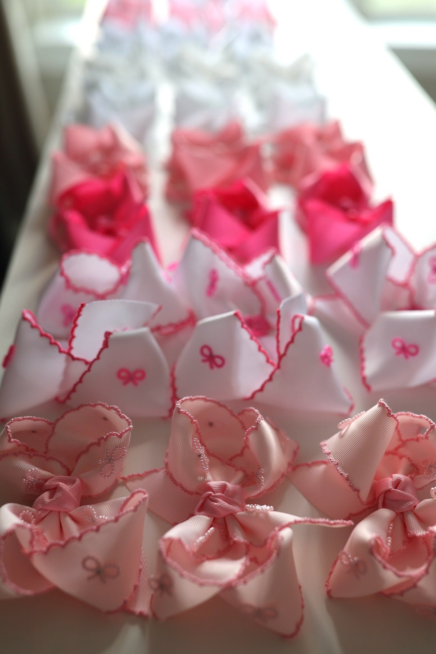 WHITE Signature Hair Bow on Nylon