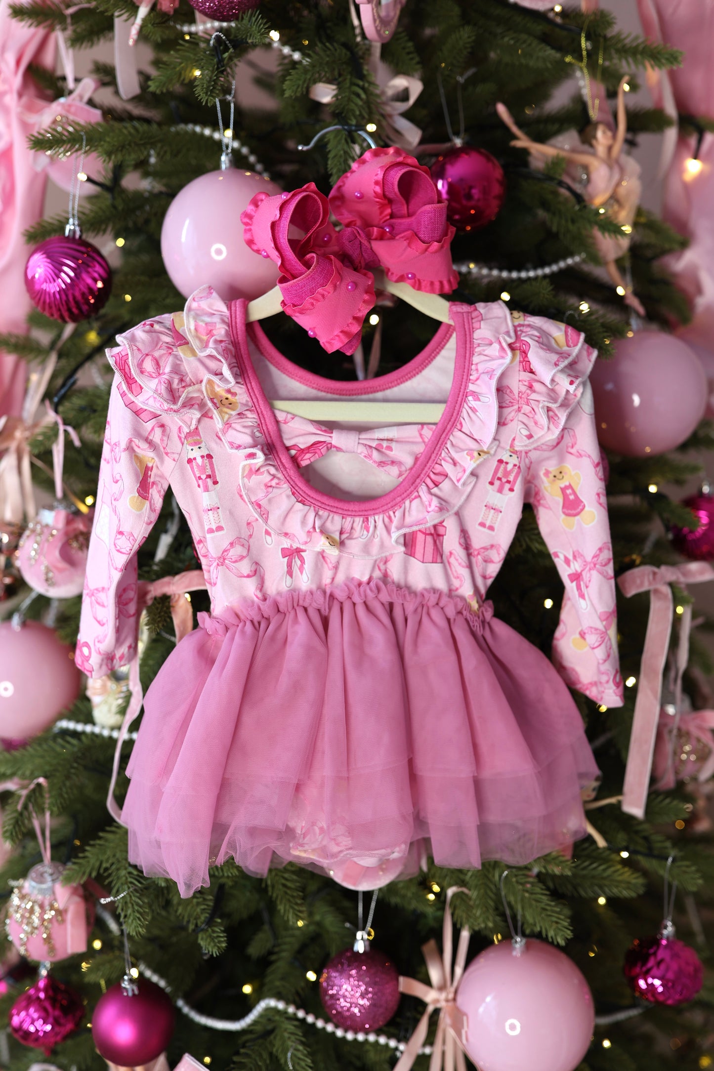 PO1: Pinkmas Dreams BAMBOO TUTU Romper: A Perfect Pink Christmas