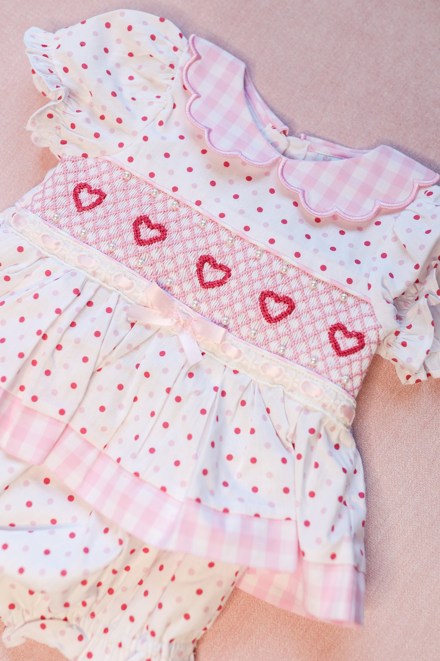 PO2: Valentines Collection “Pearls & Kisses” Diaper Set