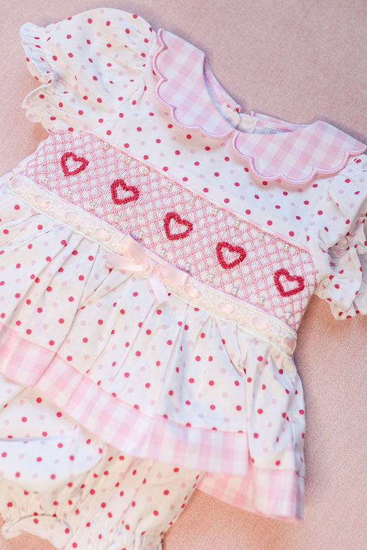 PO2: Valentines Collection “Pearls & Kisses” Diaper Set