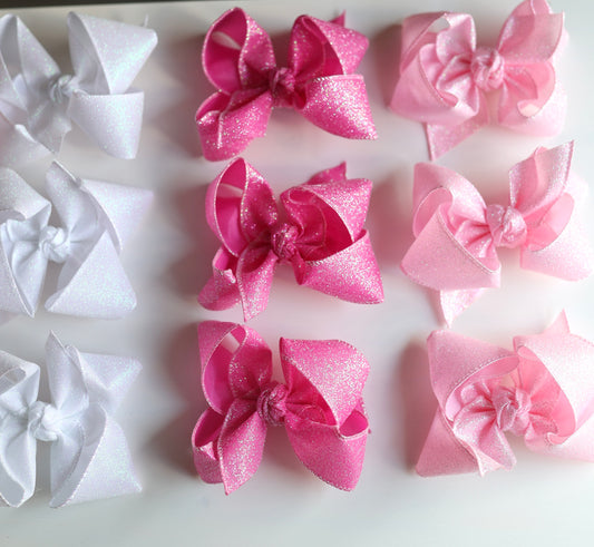 HOT PINK Glitter Hair Bow