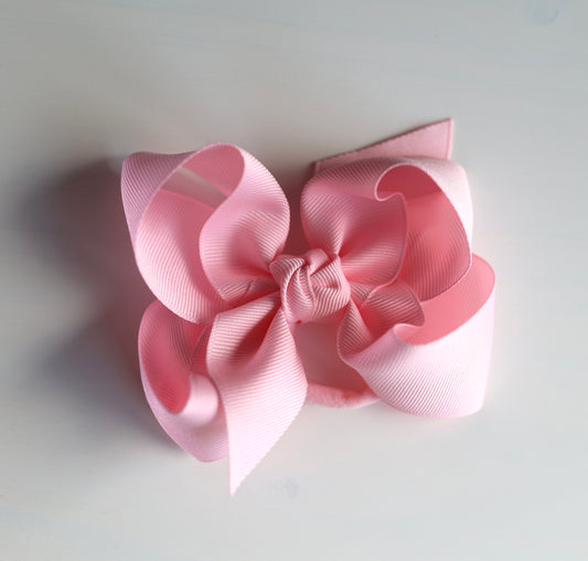 LIGHT PINK Signature Hair Bow on Nylon