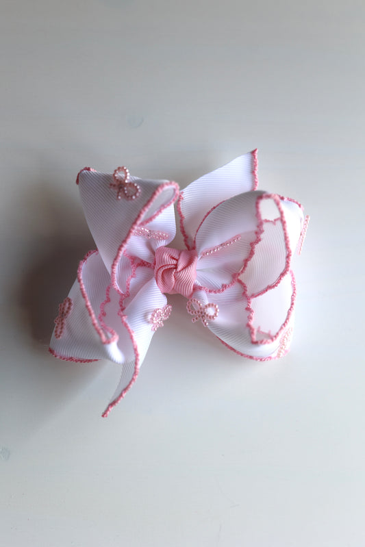 WHITE Bow Embellishment