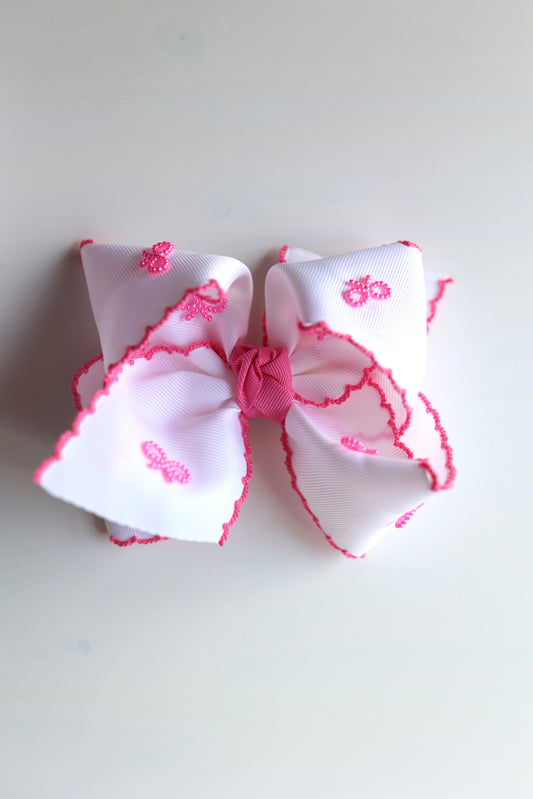 HOT PINK Bow Embellishment