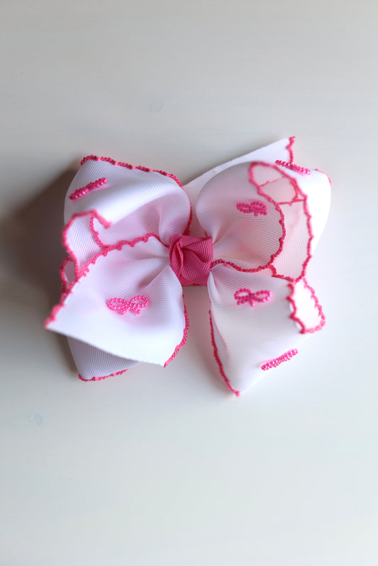 HOT PINK Bow Embellishment