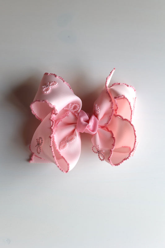 POWDER PINK Bow Embellishment