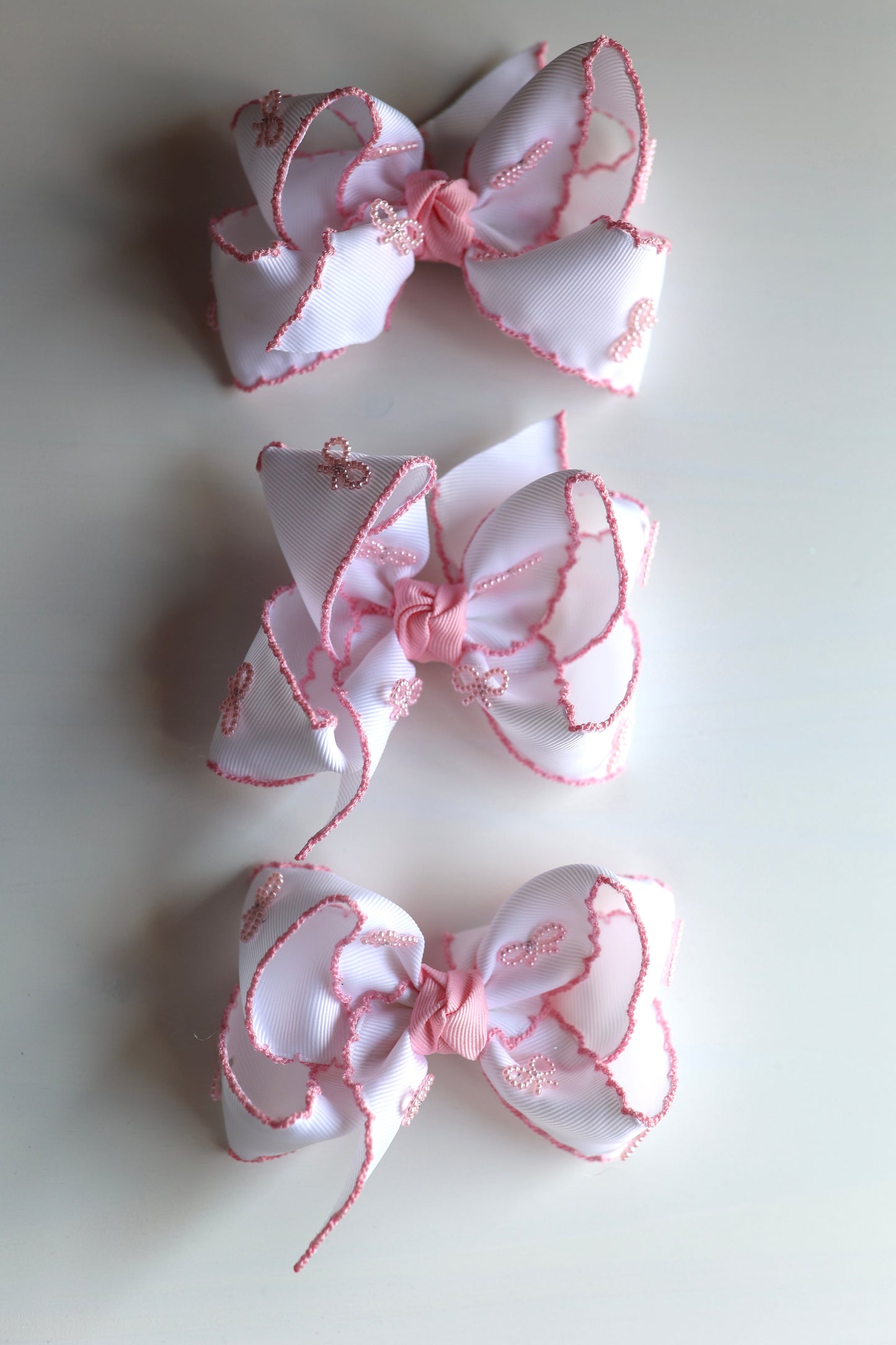 WHITE Bow Embellishment