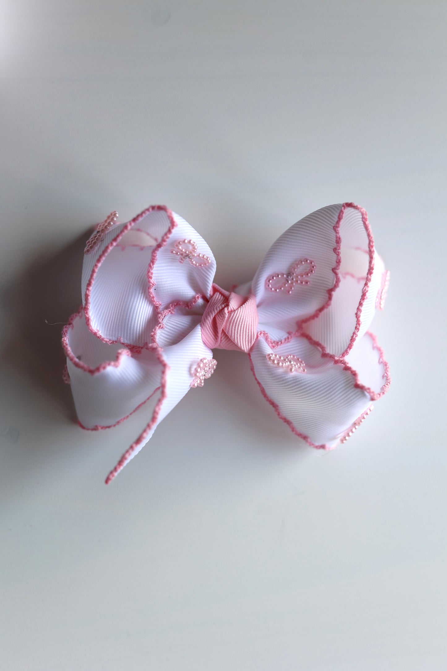 WHITE Bow Embellishment