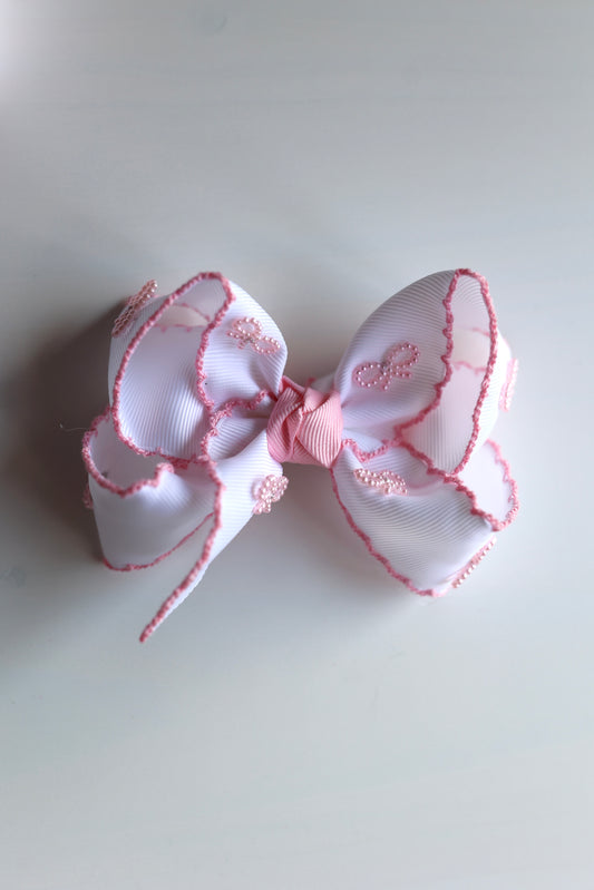 WHITE Bow Embellishment