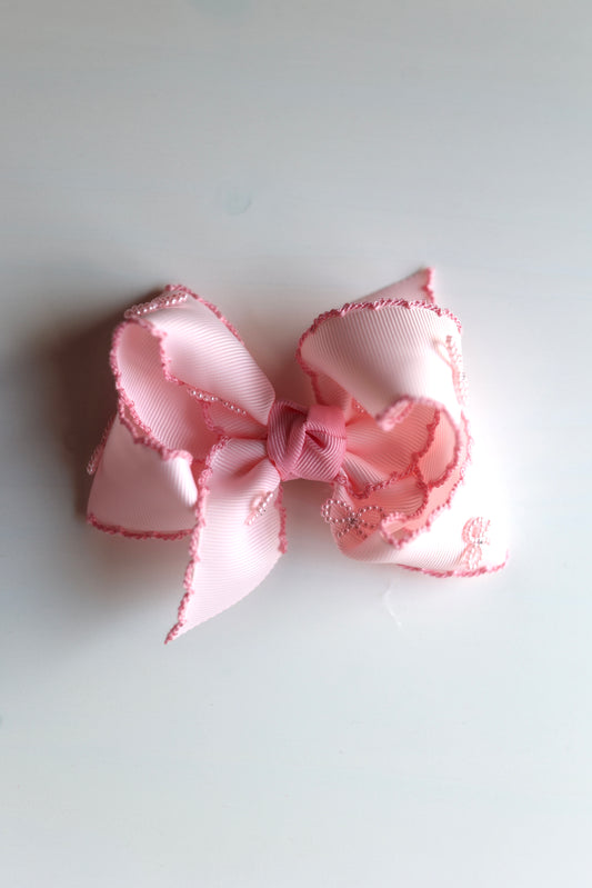 POWDER PINK Bow Embellishment
